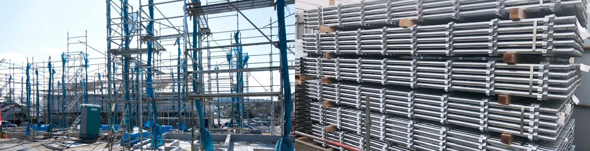 画像:足場工事
