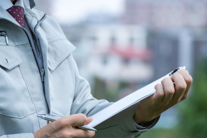 画像:現場の下見を100%行います